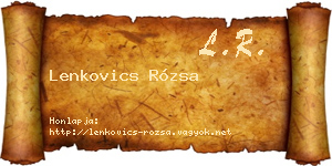 Lenkovics Rózsa névjegykártya