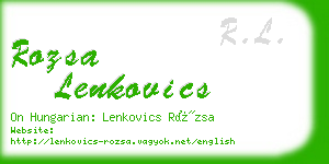 rozsa lenkovics business card